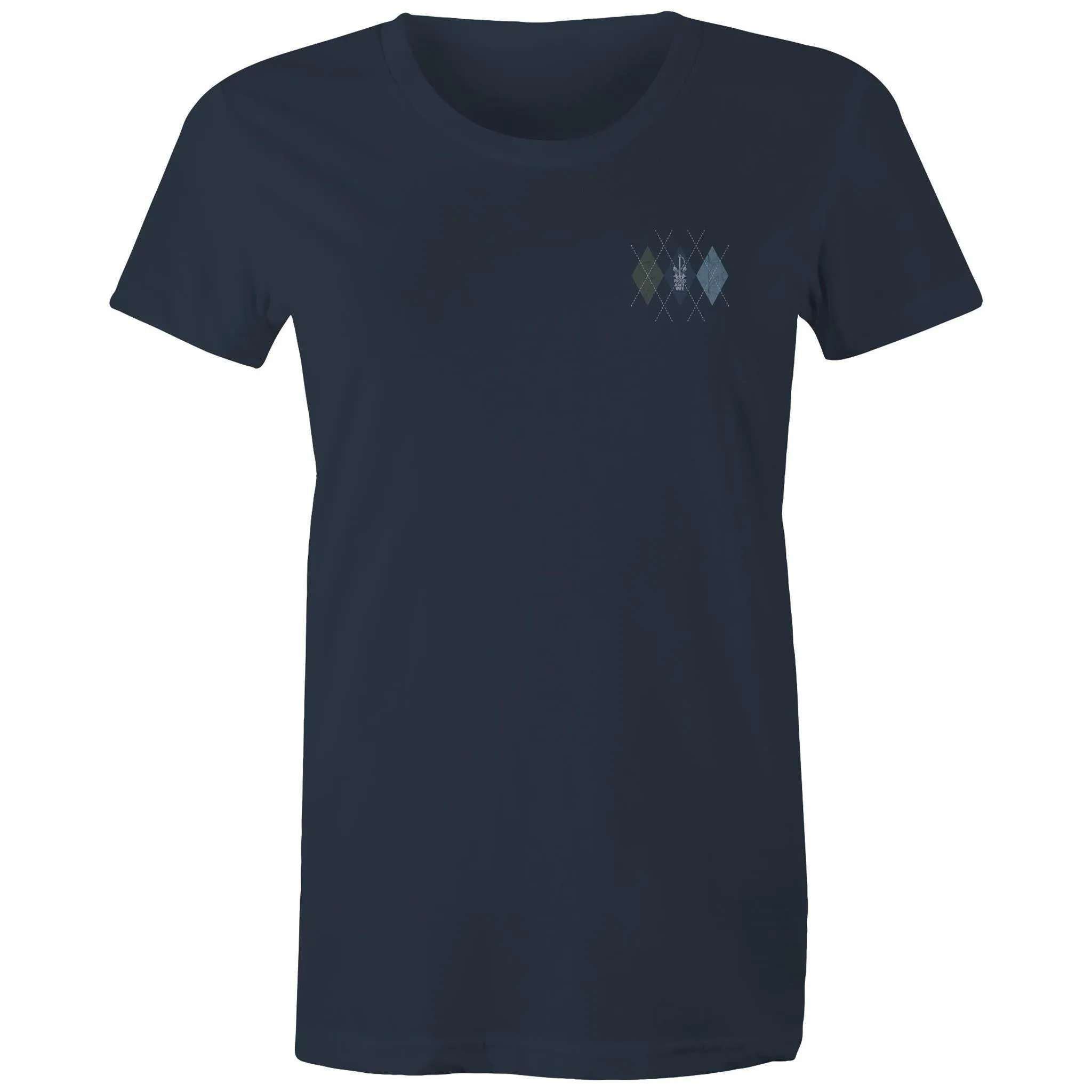 Proud Navy Wife (Argyle) Women's T-shirt