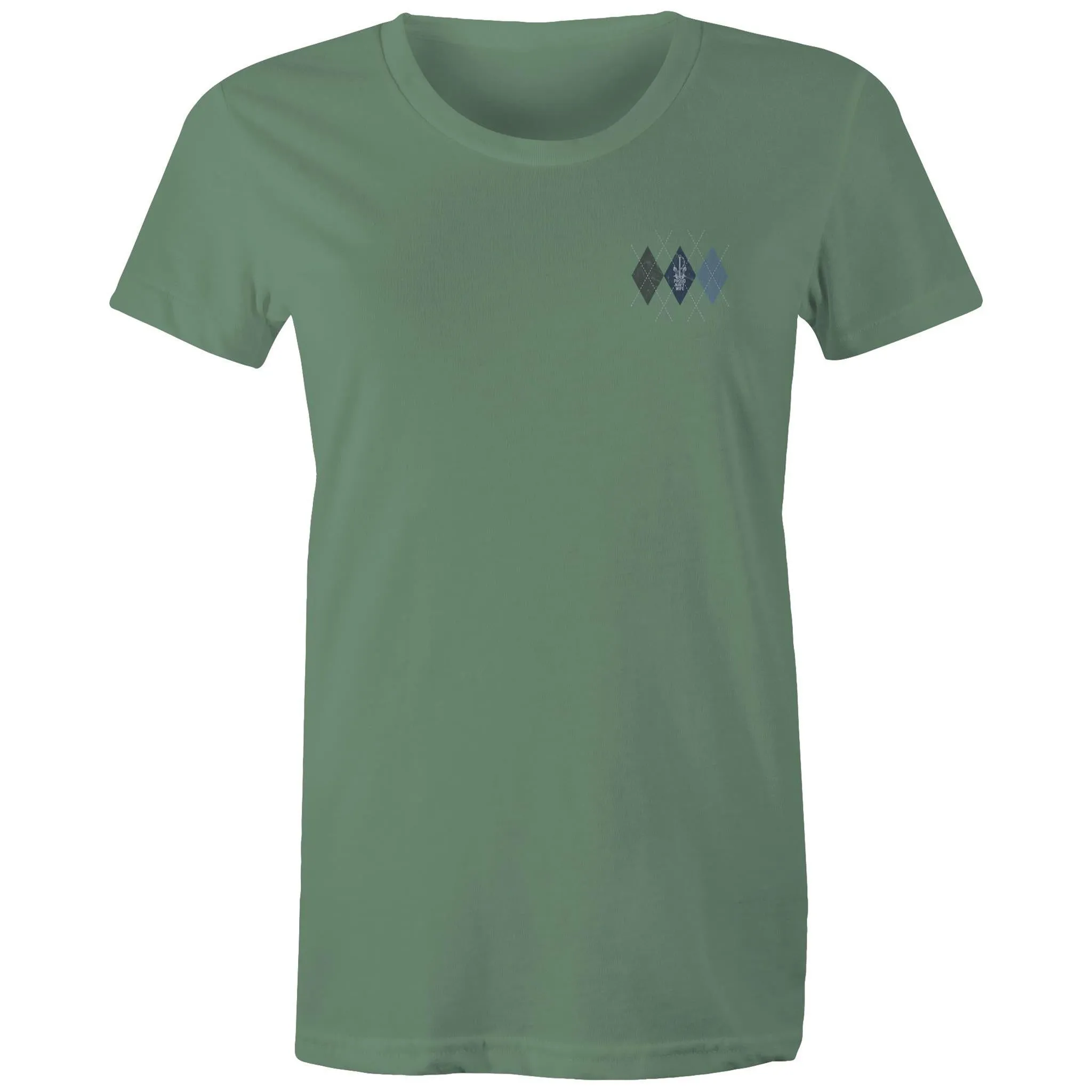 Proud Navy Wife (Argyle) Women's T-shirt