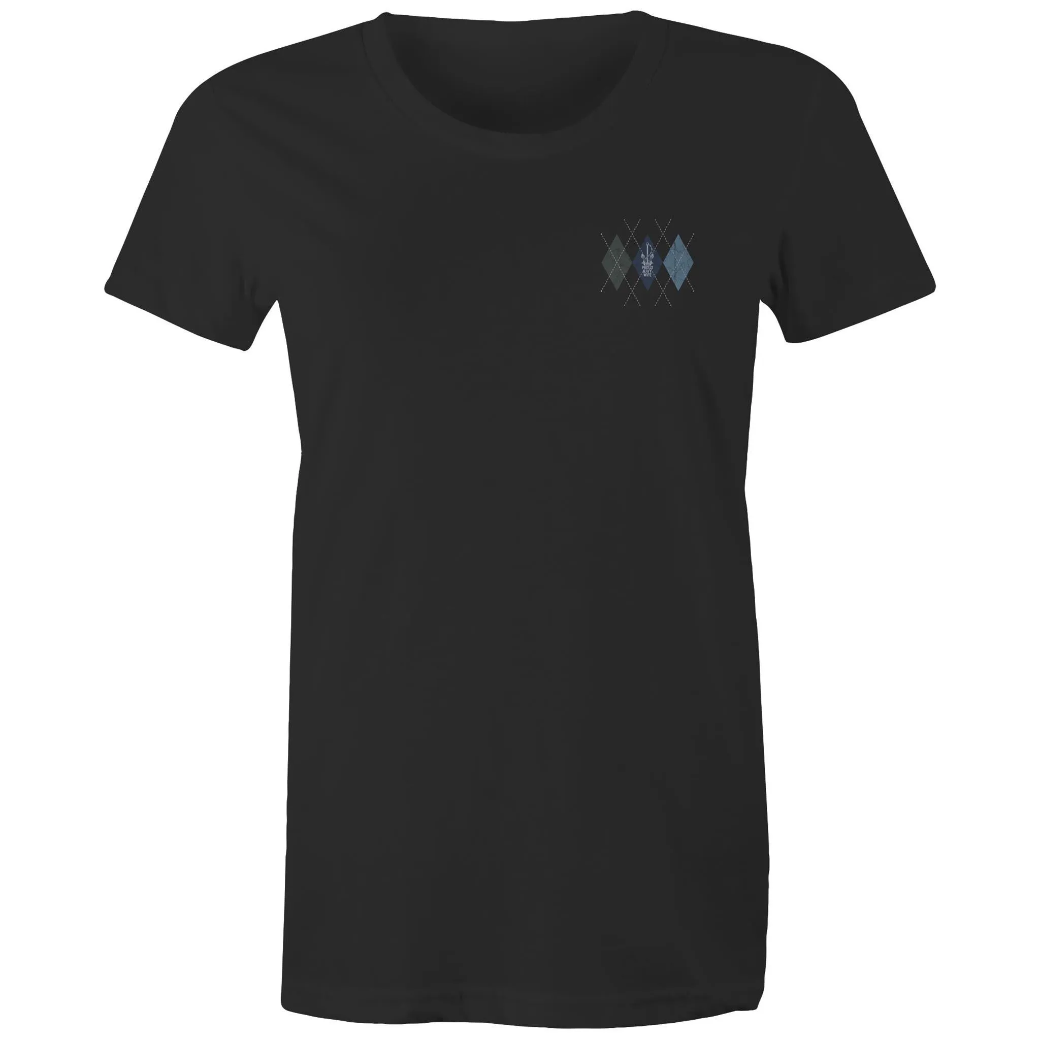 Proud Navy Wife (Argyle) Women's T-shirt
