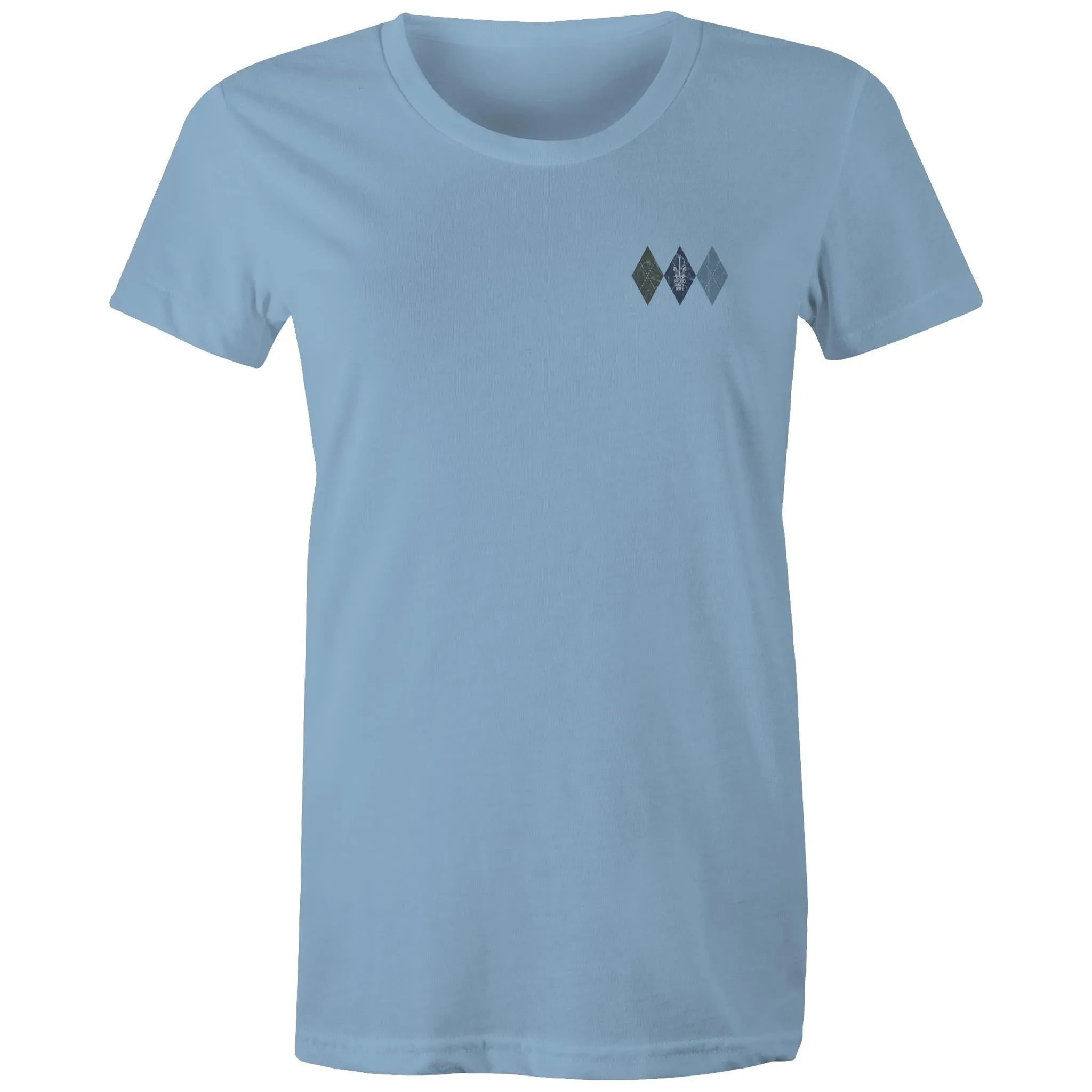Proud Navy Wife (Argyle) Women's T-shirt