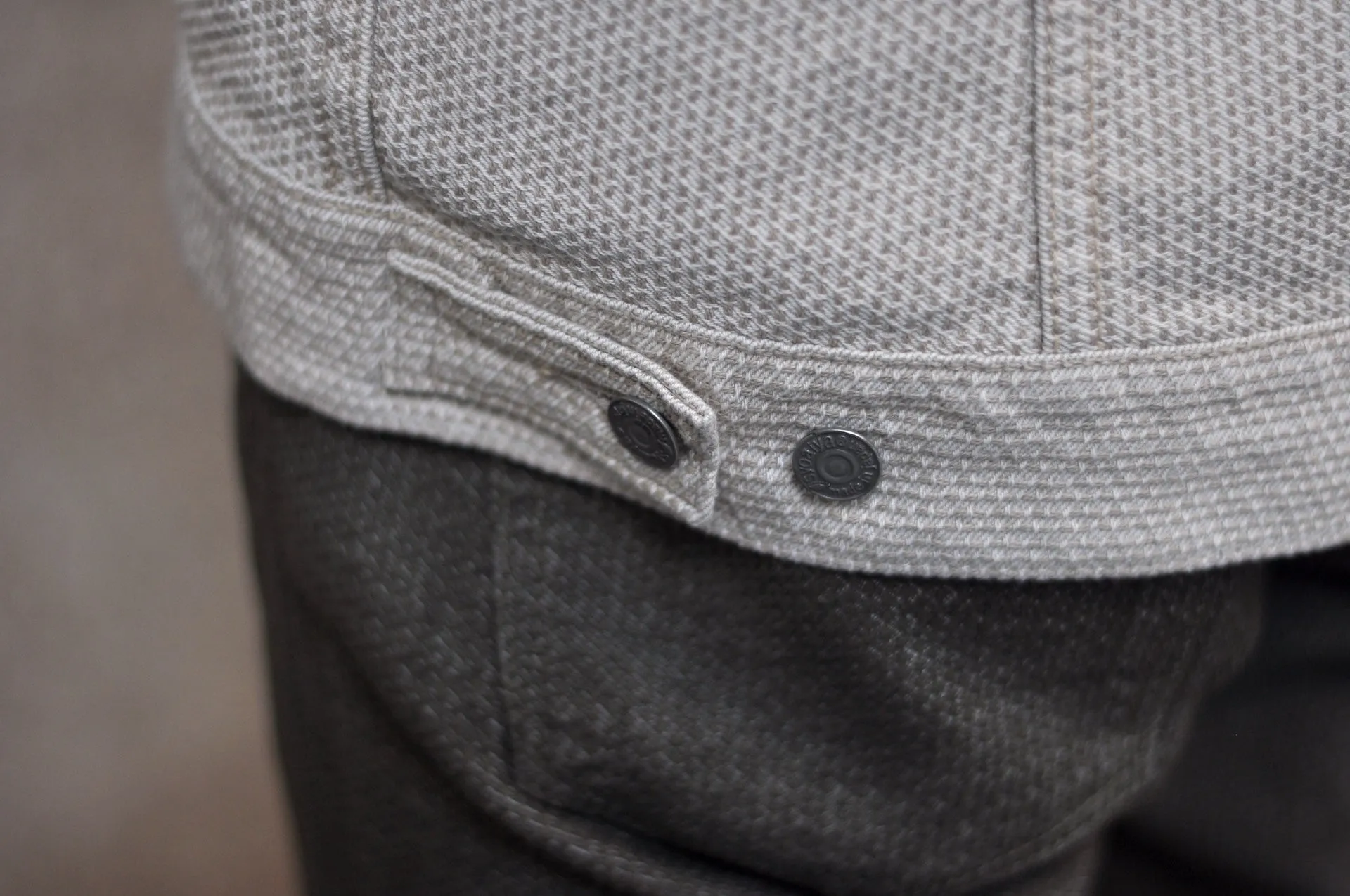 Pure Blue Japan 12.5oz "Double-Warps" Sashiko Type 3 Jacket (Ivory X Beige)