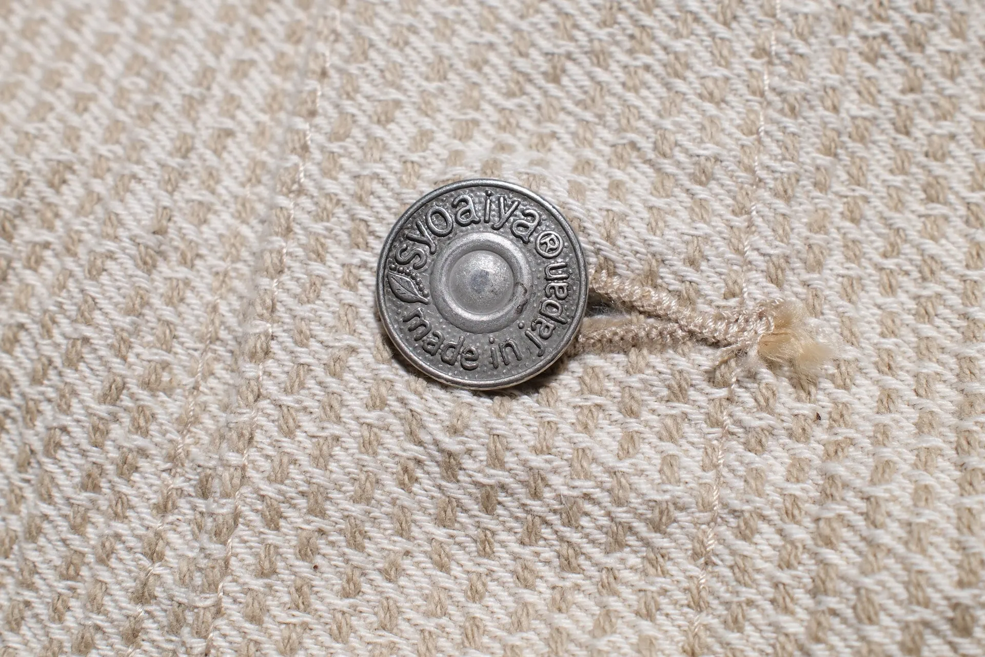Pure Blue Japan 12.5oz "Double-Warps" Sashiko Type 3 Jacket (Ivory X Beige)