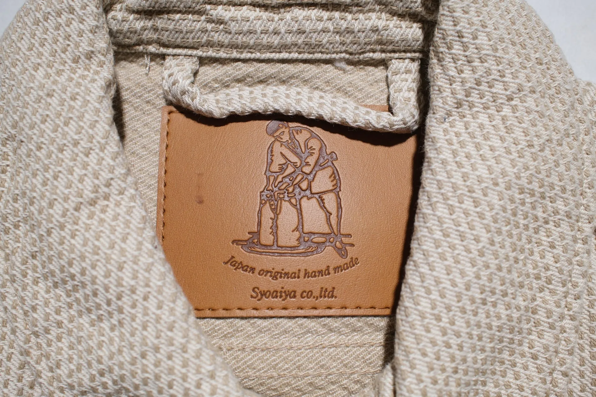 Pure Blue Japan 12.5oz "Double-Warps" Sashiko Type 3 Jacket (Ivory X Beige)