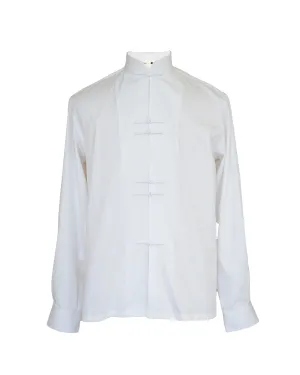 Qipology Cotton Linen Shirt - White