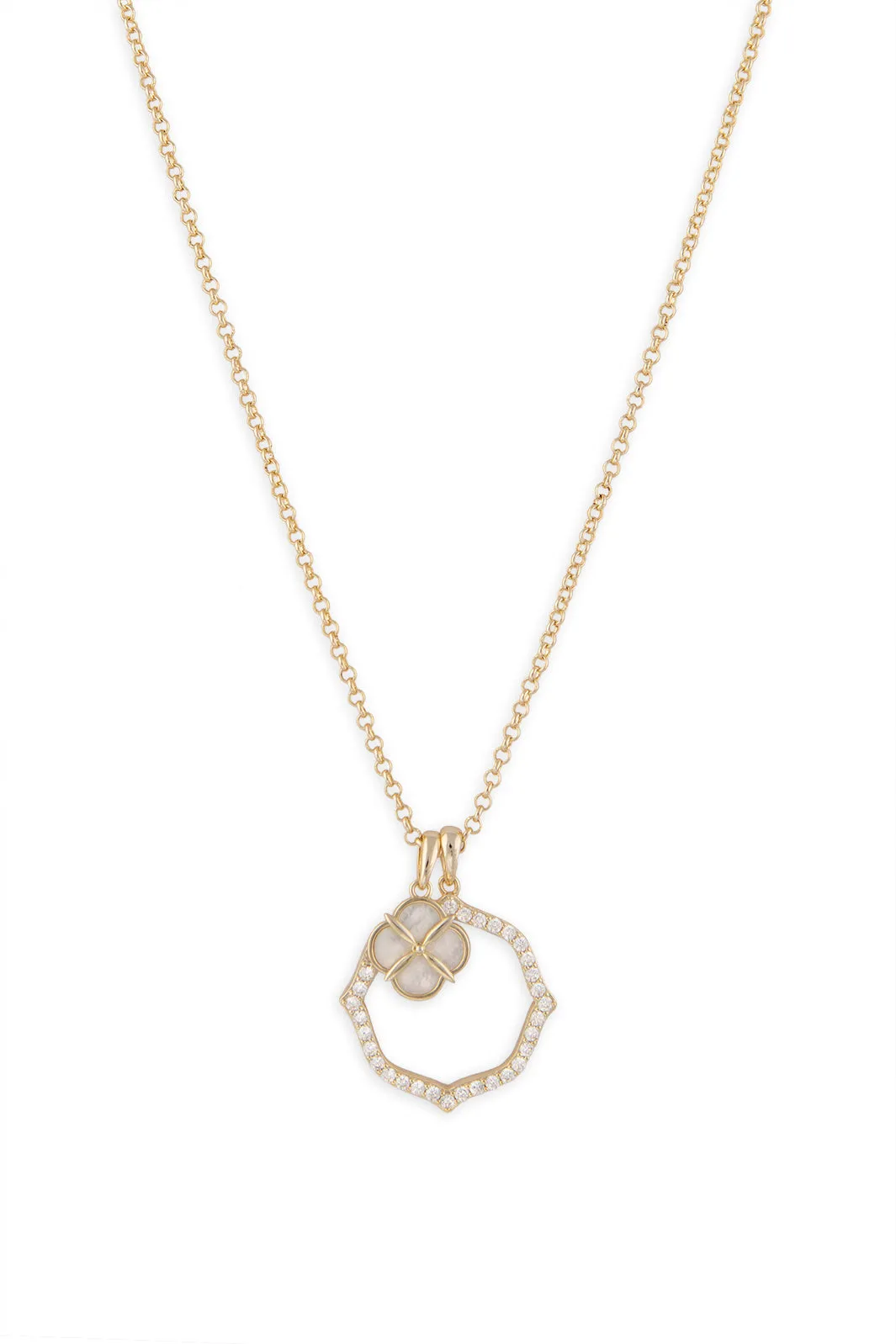Quatrefoil Double Drop Necklace