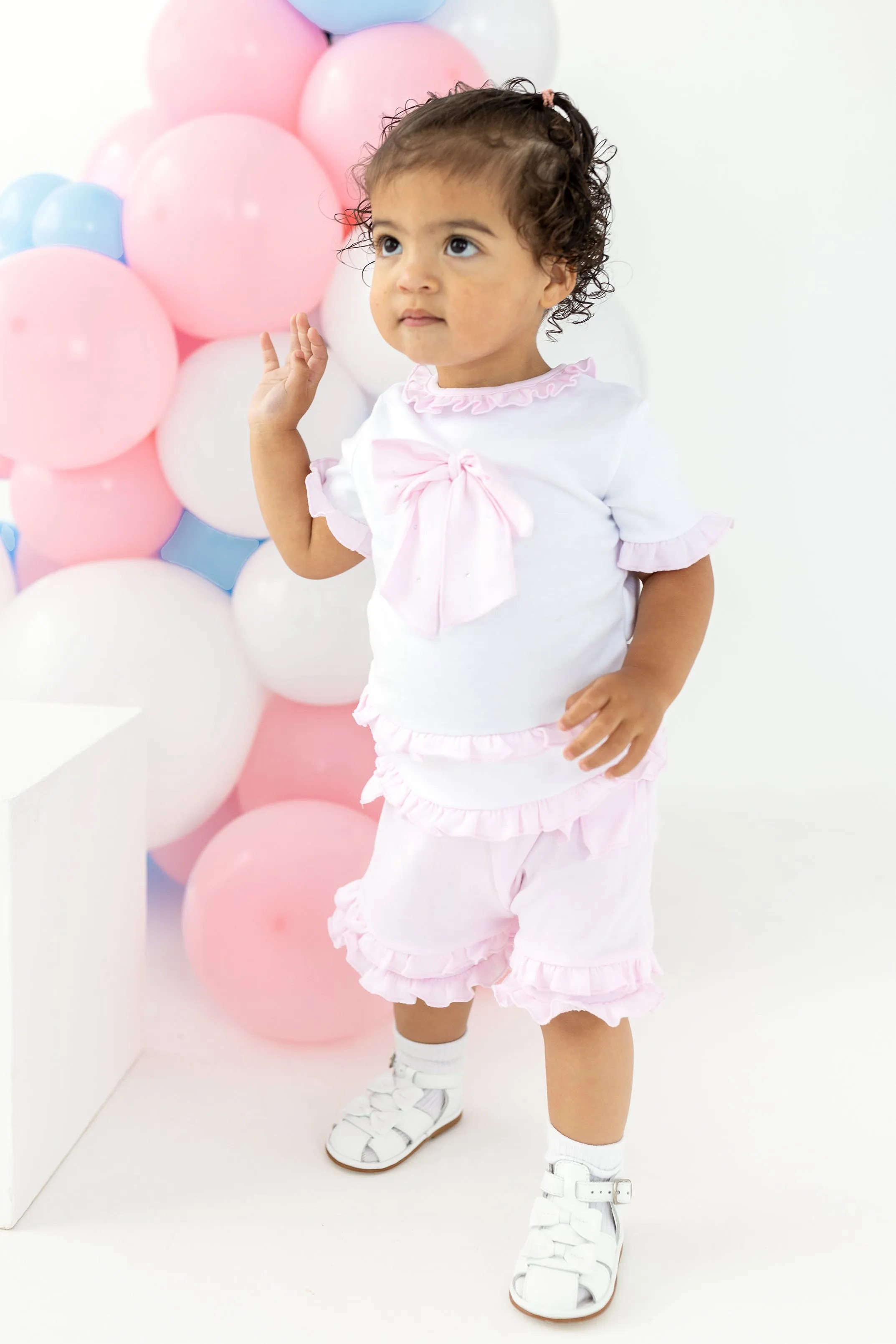 "Talulla" Pink Blouse & Shorts