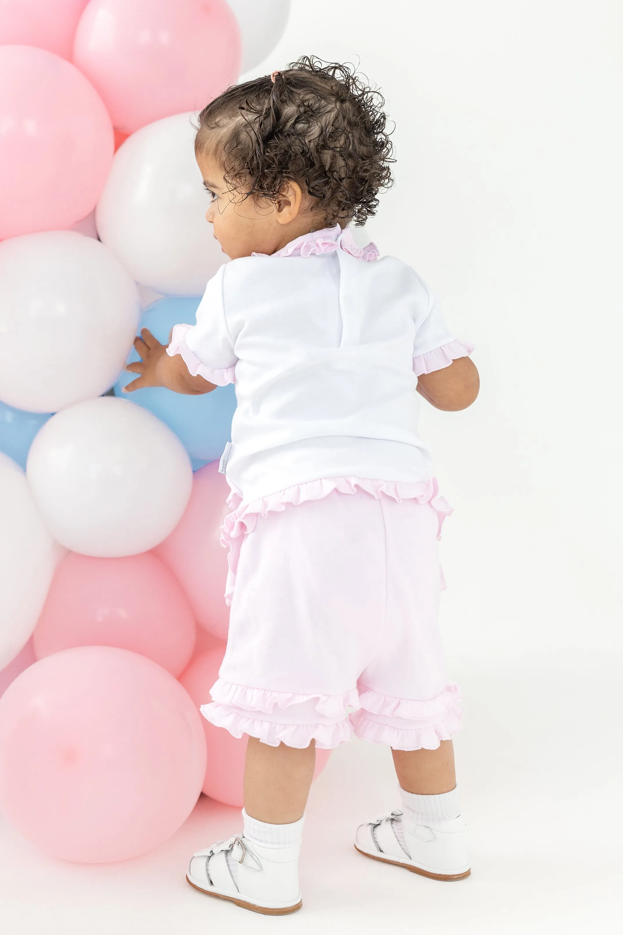 "Talulla" Pink Blouse & Shorts