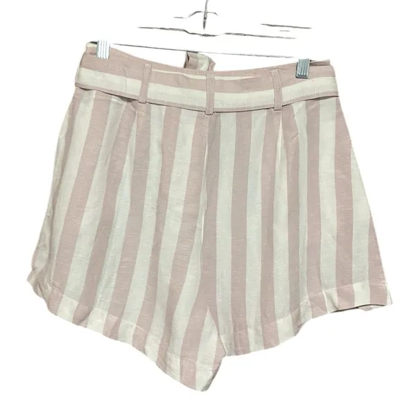 Rails NWT Katy Short in Petal Striped Pink Linen Blend Size Large