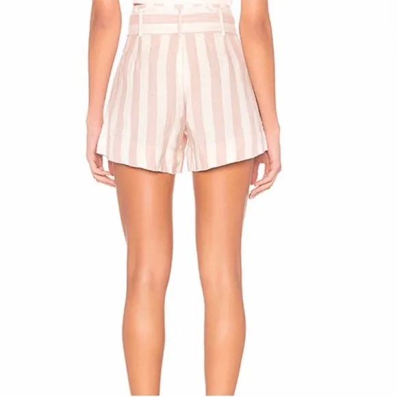 Rails NWT Katy Short in Petal Striped Pink Linen Blend Size Large
