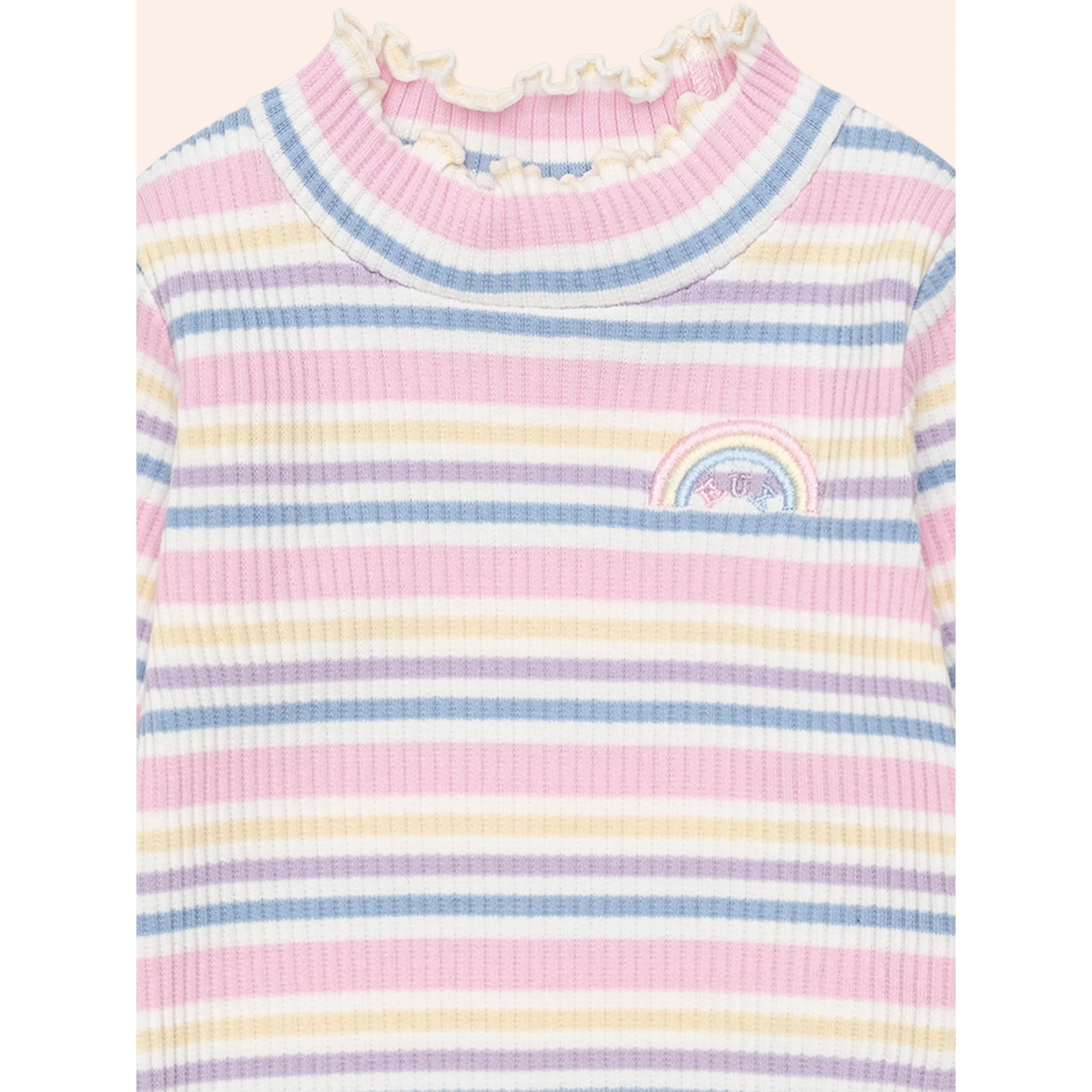 Rainbow Stripe Rib Skivvy