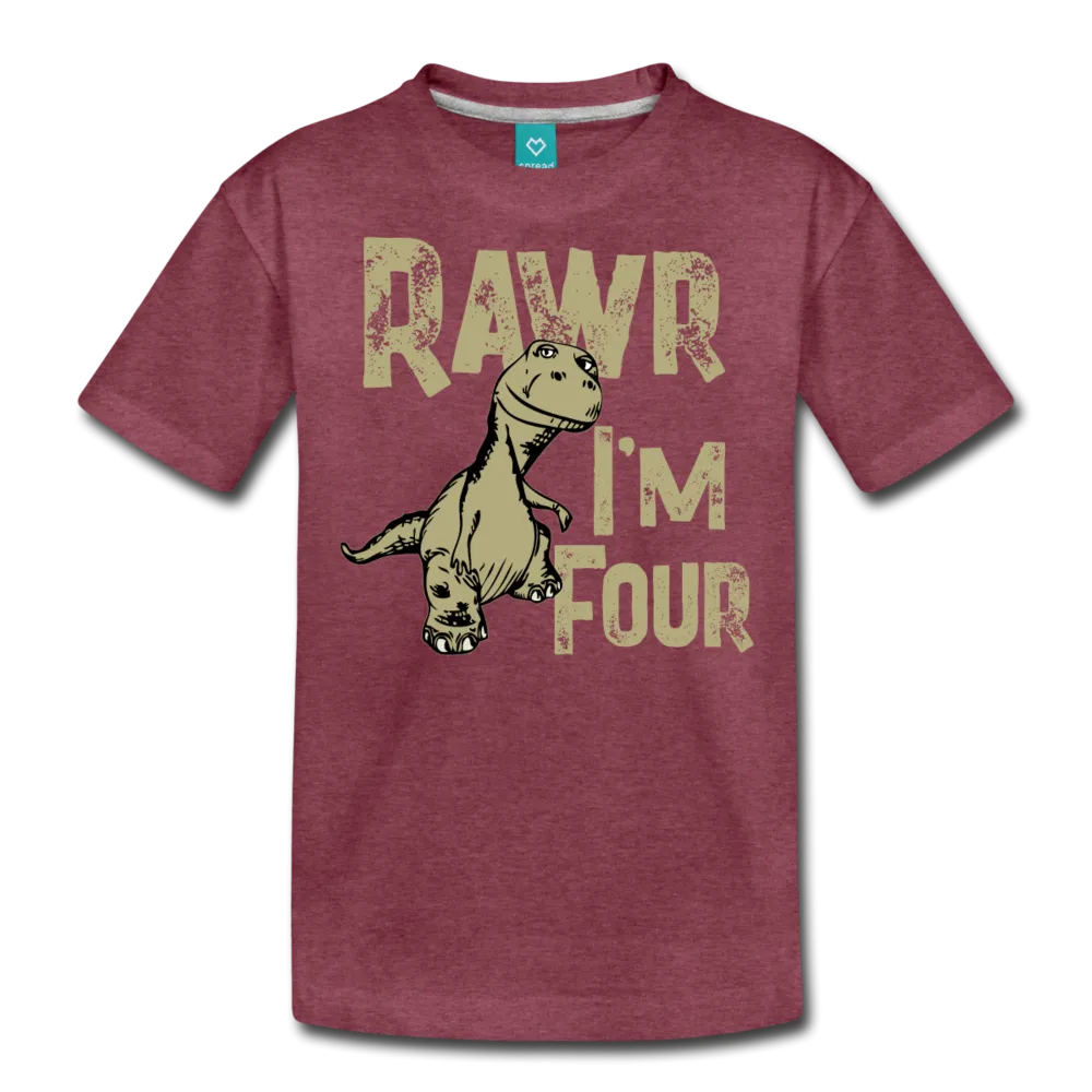 Rawr I'm Four Kids' Premium T-Shirt (CK1604)