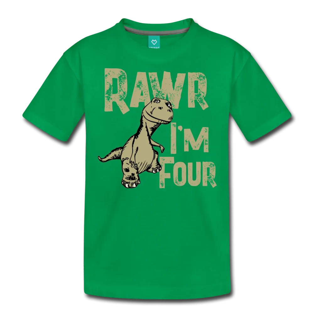 Rawr I'm Four Kids' Premium T-Shirt (CK1604)
