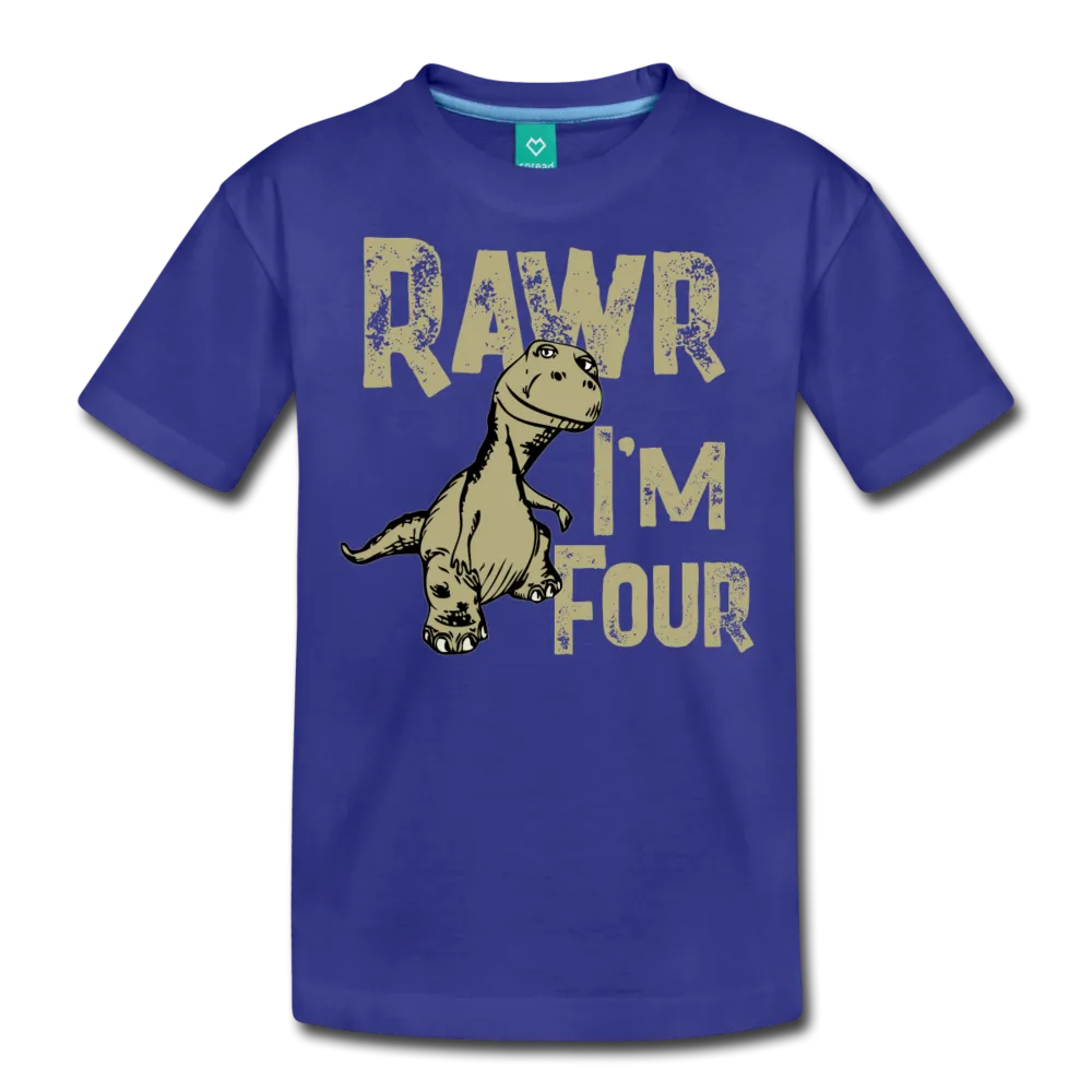 Rawr I'm Four Kids' Premium T-Shirt (CK1604)
