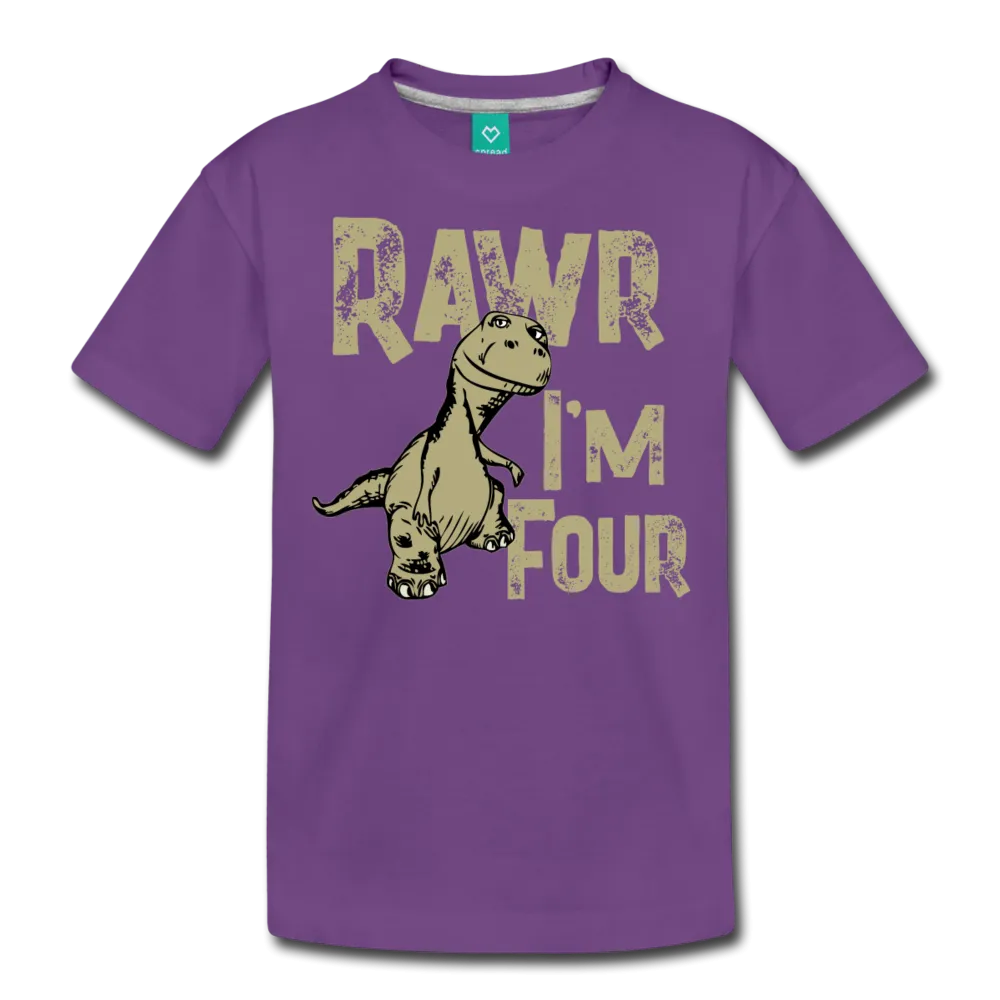 Rawr I'm Four Kids' Premium T-Shirt (CK1604)