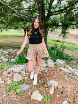 Razzle Dazzle Gold Swing Shorts