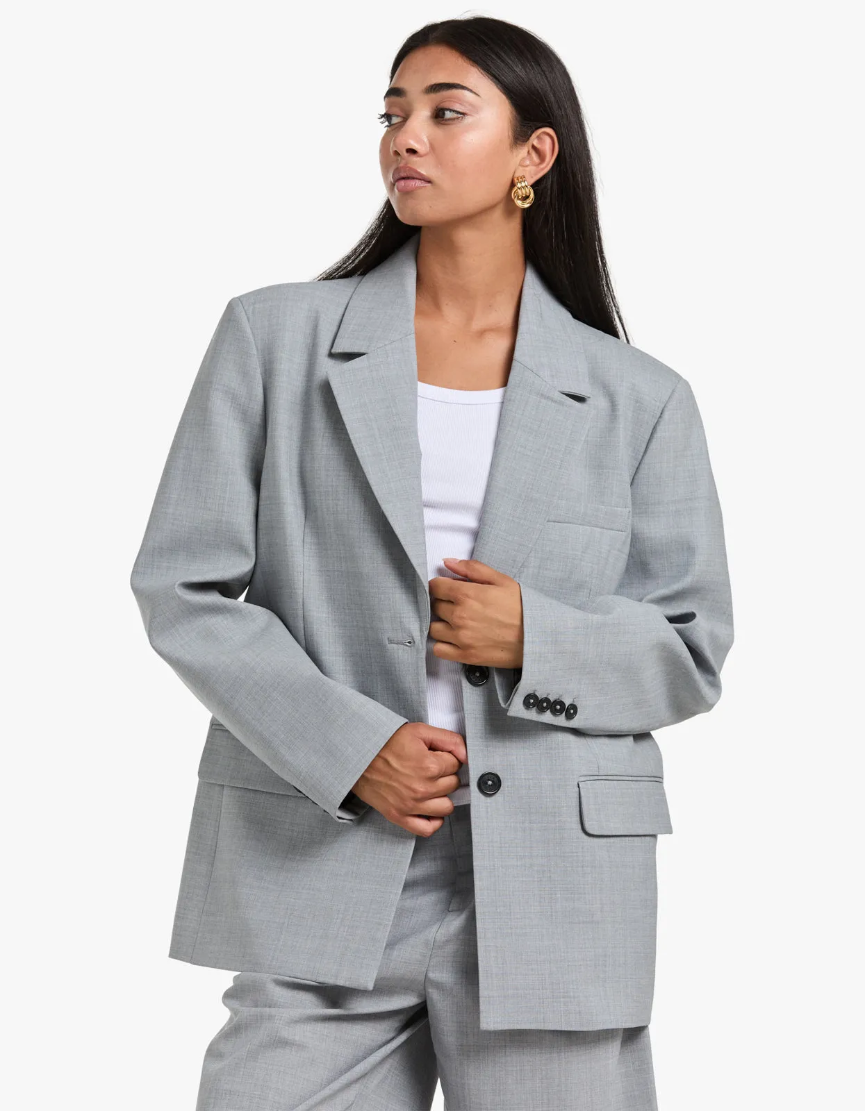 Rebe Blazer - Light Grey