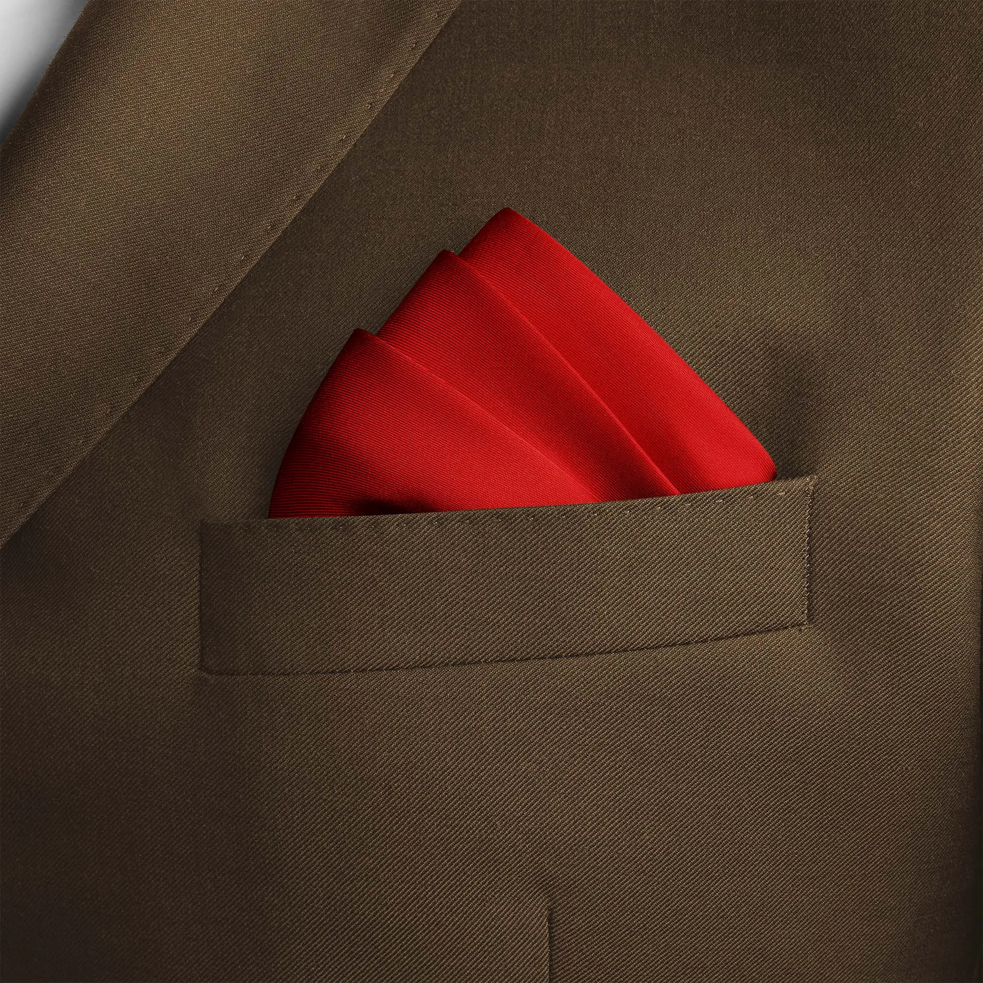 RED VINE SILK POCKET SQUARE