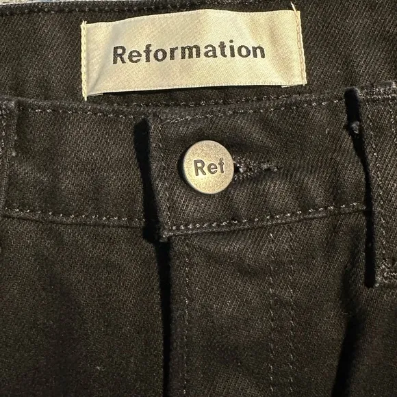 REFORMATION Melissa High &amp; Skinny Black Wash Denim Jeans in Size 29 Made in USA