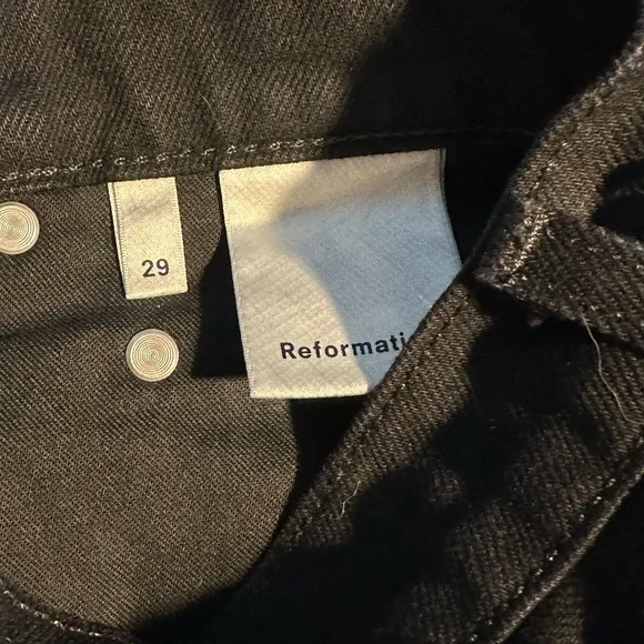 REFORMATION Melissa High &amp; Skinny Black Wash Denim Jeans in Size 29 Made in USA