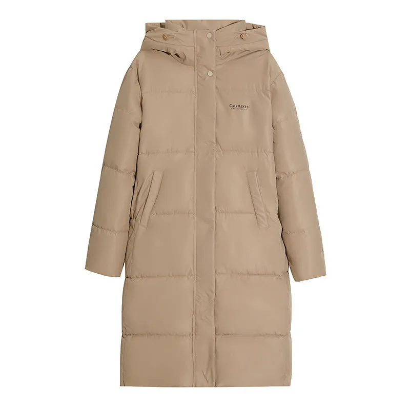 Relaxed-Fit Hooded Puffer Coat Perfect for Winter Adventures