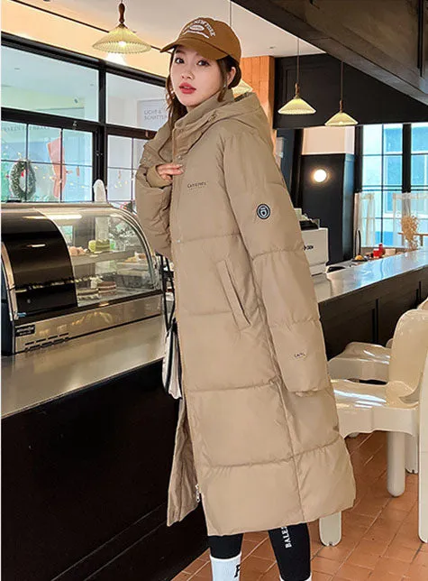 Relaxed-Fit Hooded Puffer Coat Perfect for Winter Adventures