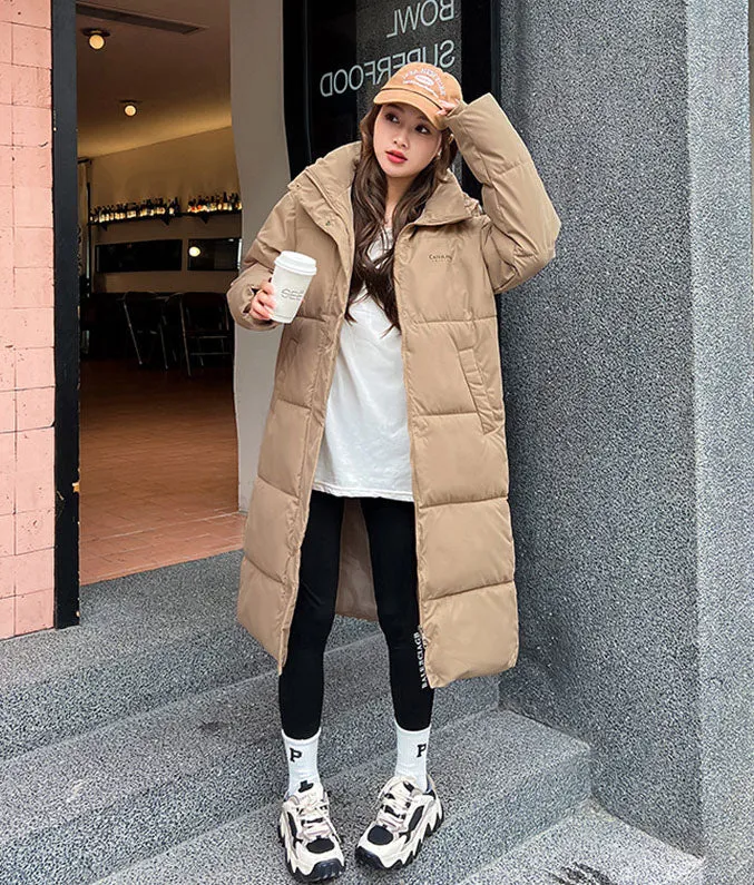 Relaxed-Fit Hooded Puffer Coat Perfect for Winter Adventures