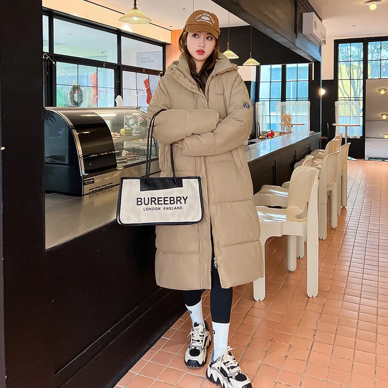 Relaxed-Fit Hooded Puffer Coat Perfect for Winter Adventures