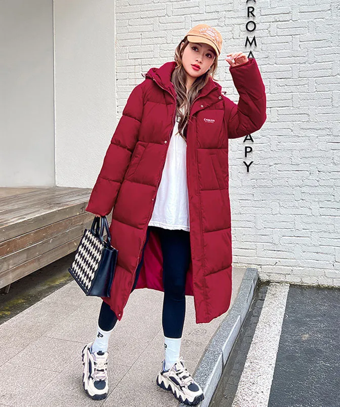 Relaxed-Fit Hooded Puffer Coat Perfect for Winter Adventures