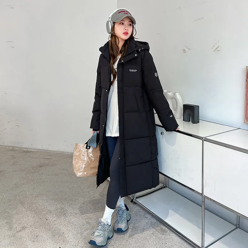 Relaxed-Fit Hooded Puffer Coat Perfect for Winter Adventures