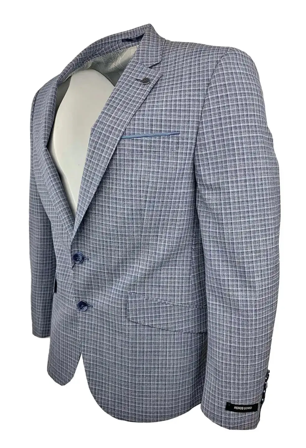 Remus Uomo Men's Palucci Blazer Jacket 12198/26 Navy/Grey