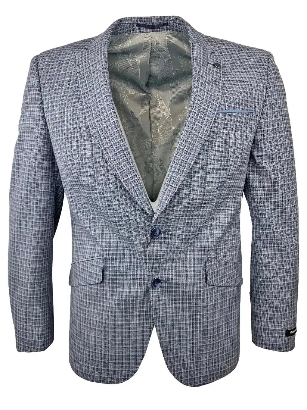 Remus Uomo Men's Palucci Blazer Jacket 12198/26 Navy/Grey