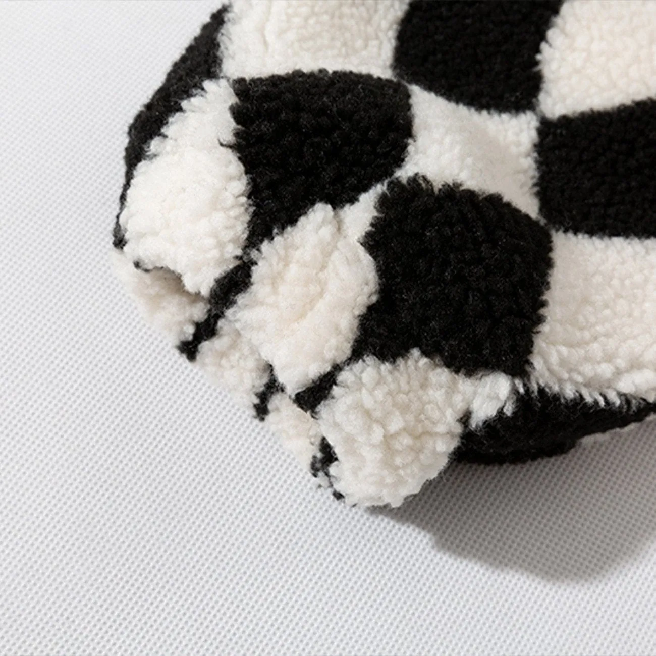 Rimiro - Diamond Pattern Sherpa Winter Coat