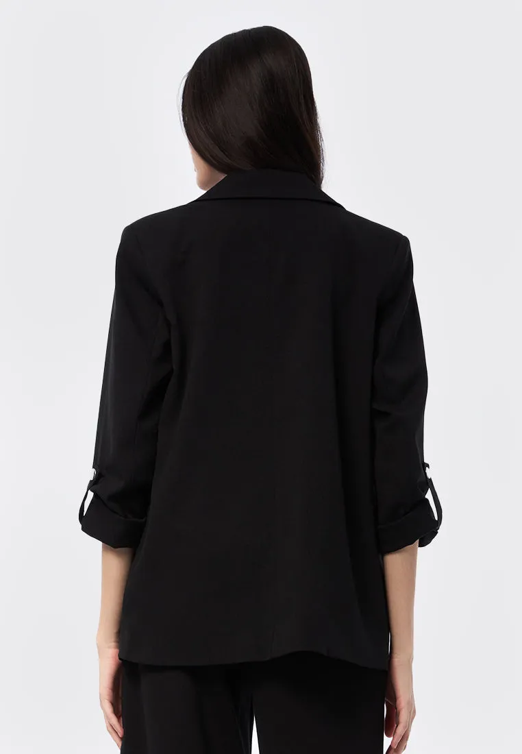 Rolled Up Sleeves Loose Blazer