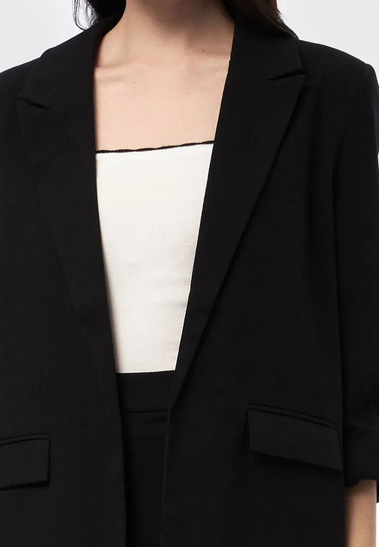 Rolled Up Sleeves Loose Blazer