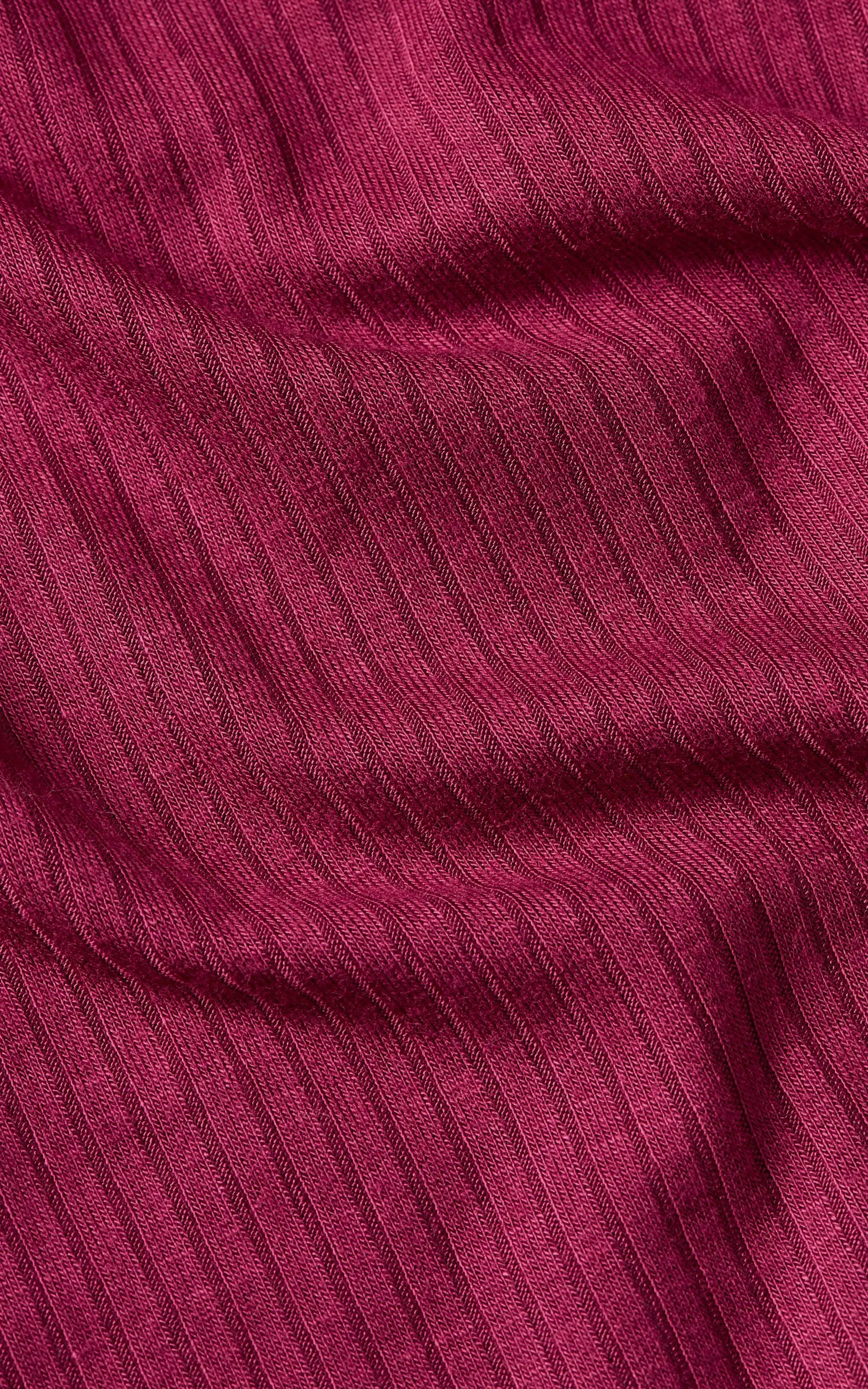 Rollneck Top Uni Rib Beaujolais Red