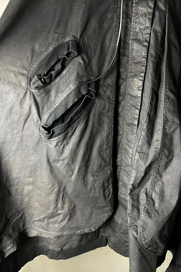 Rundholz DIP Oversized Black Wax Coated Jacket