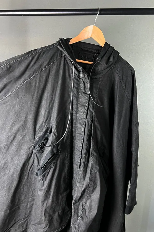 Rundholz DIP Oversized Black Wax Coated Jacket