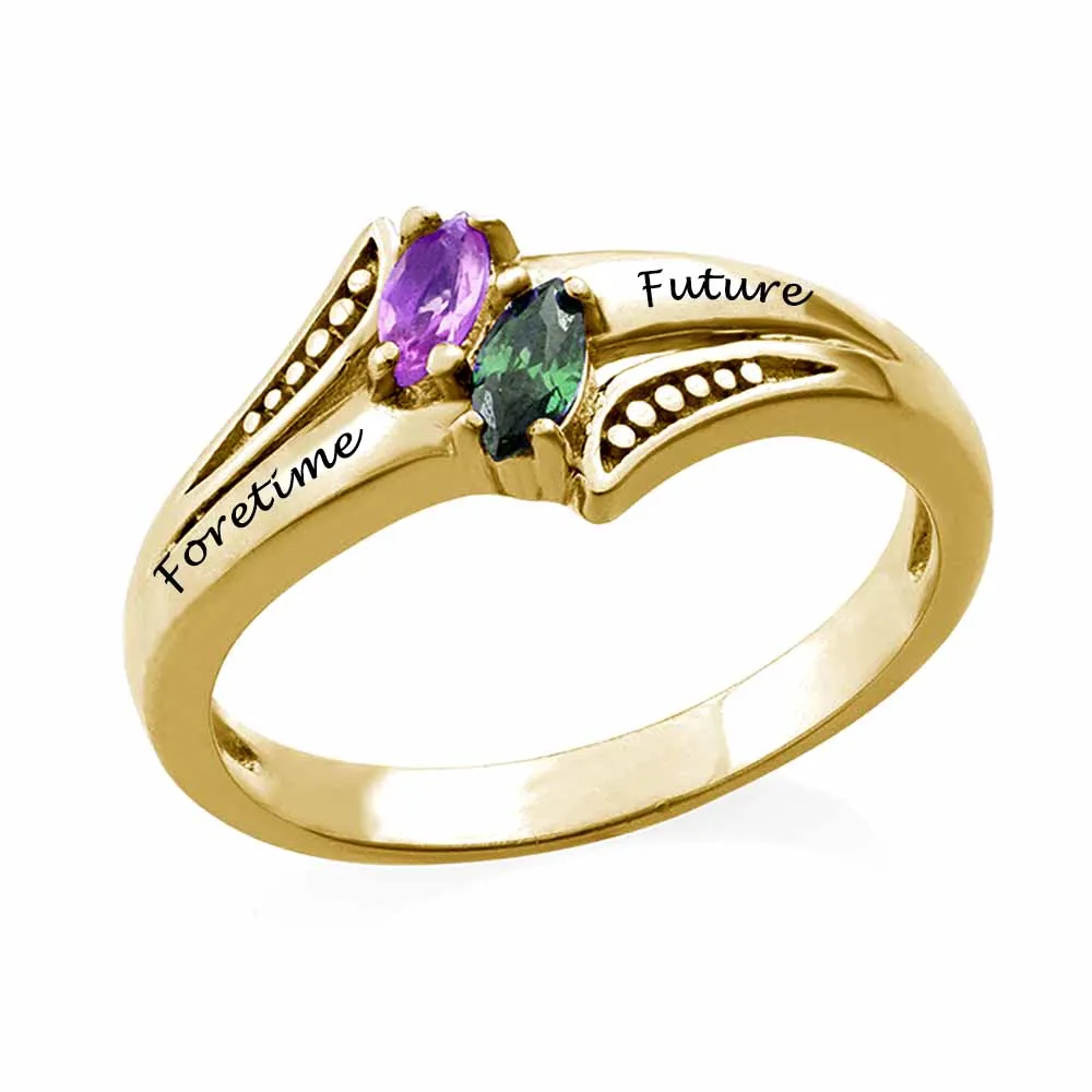 S925 Silver Young Leaf Masonry Ring