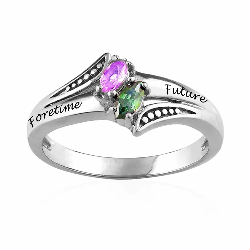 S925 Silver Young Leaf Masonry Ring