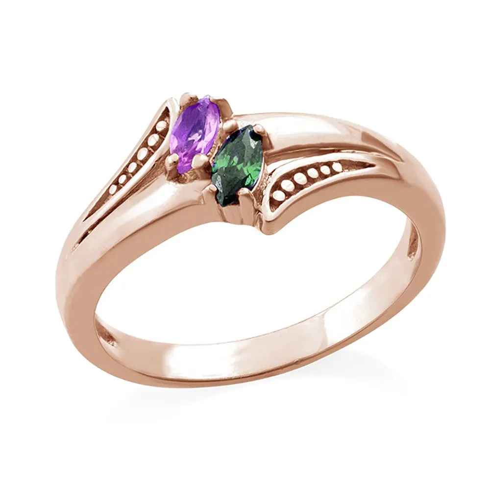 S925 Silver Young Leaf Masonry Ring