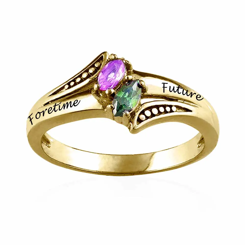 S925 Silver Young Leaf Masonry Ring