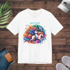 Sagittarius Zodiac Unisex Comfy Jersey Short Tee