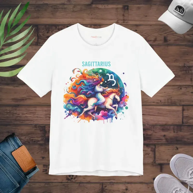 Sagittarius Zodiac Unisex Comfy Jersey Short Tee