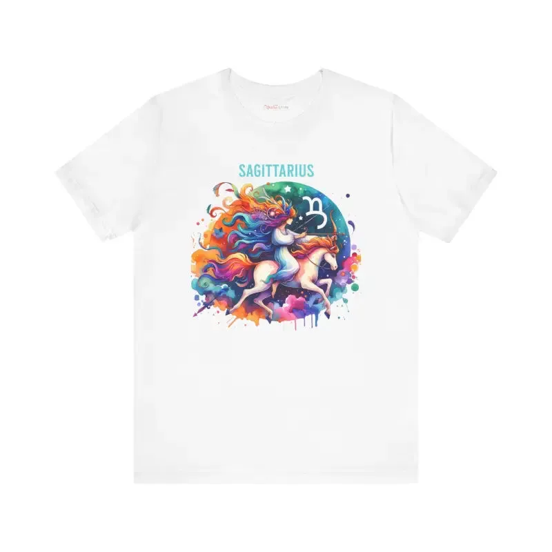 Sagittarius Zodiac Unisex Comfy Jersey Short Tee