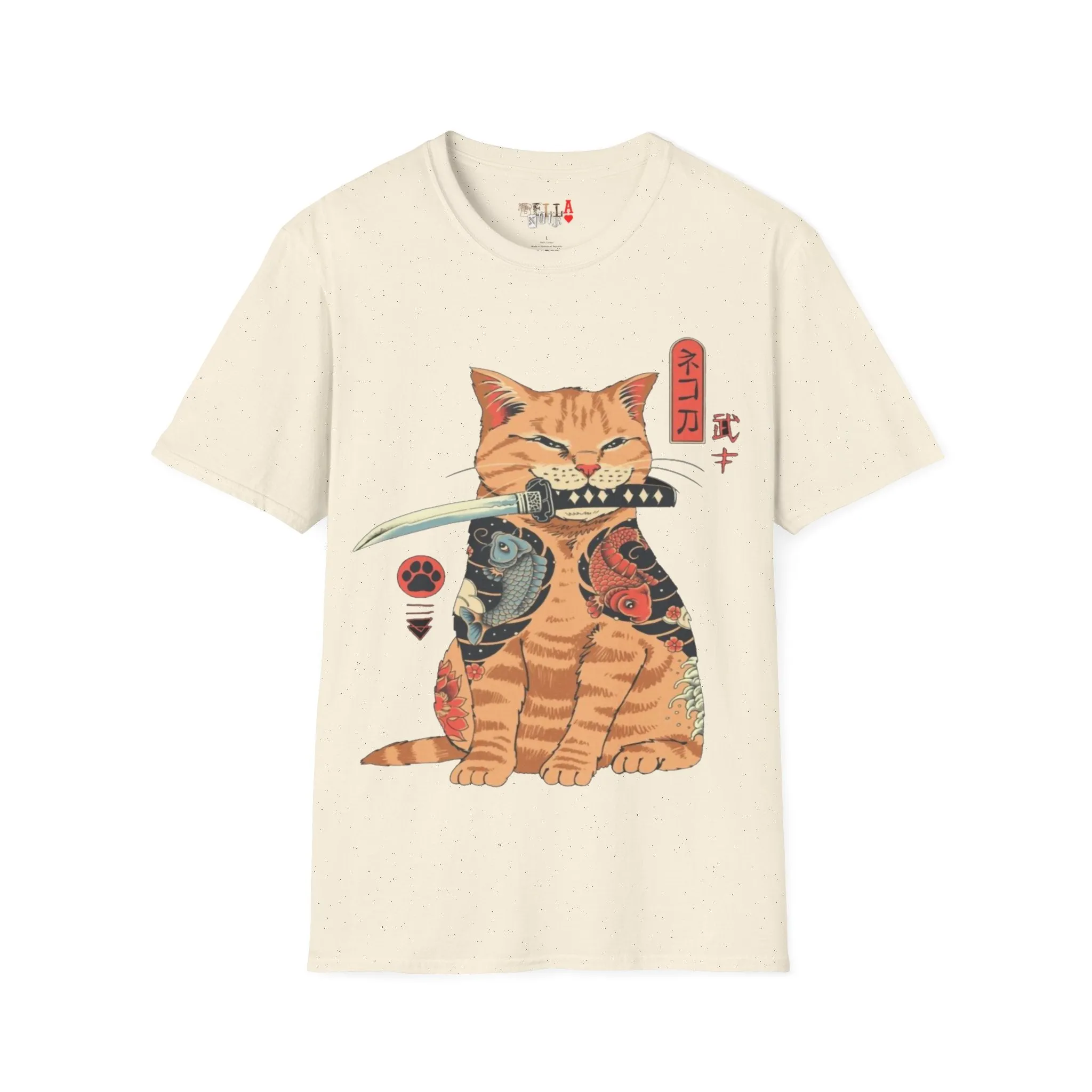 Samurai Kitty Unisex Softstyle T-Shirt