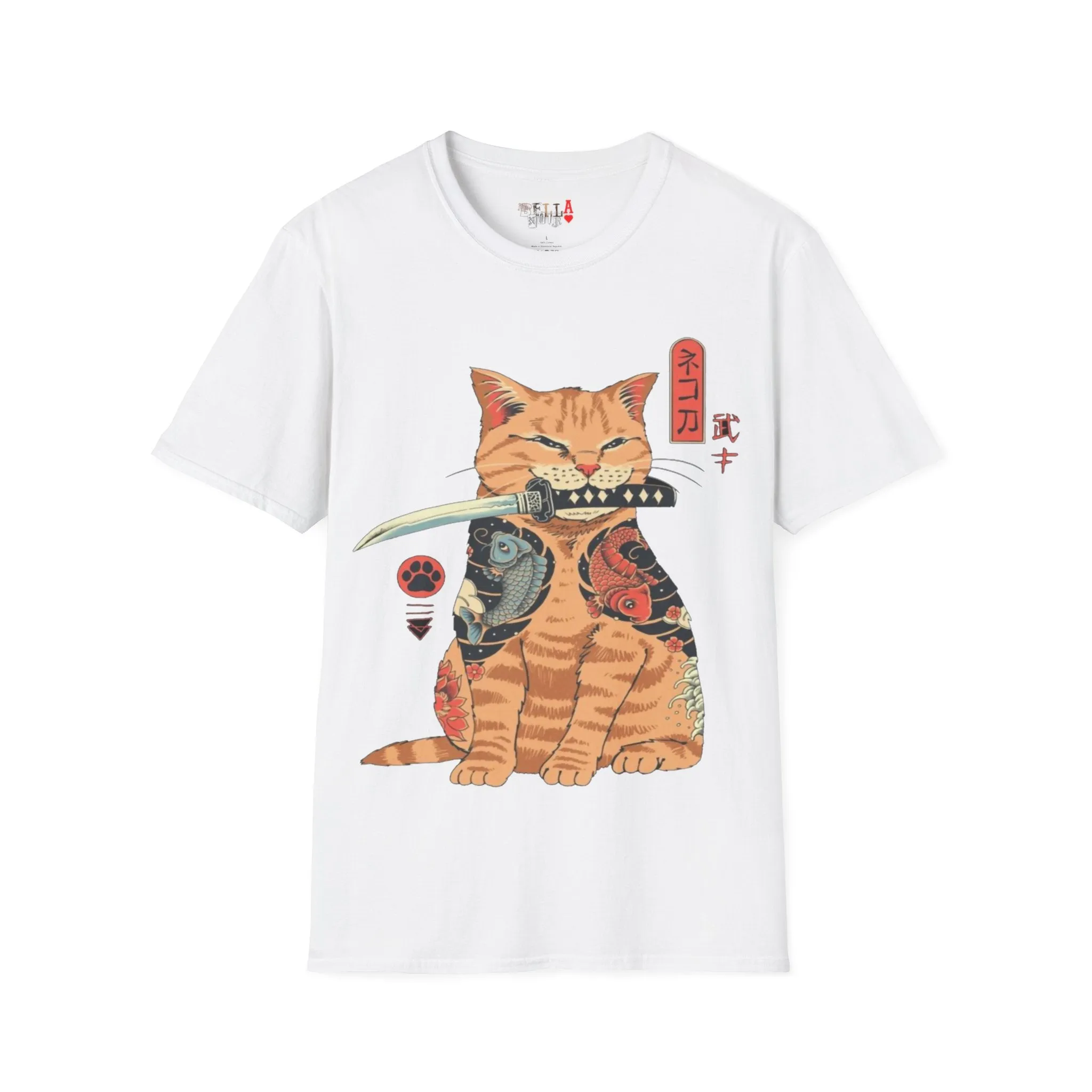 Samurai Kitty Unisex Softstyle T-Shirt