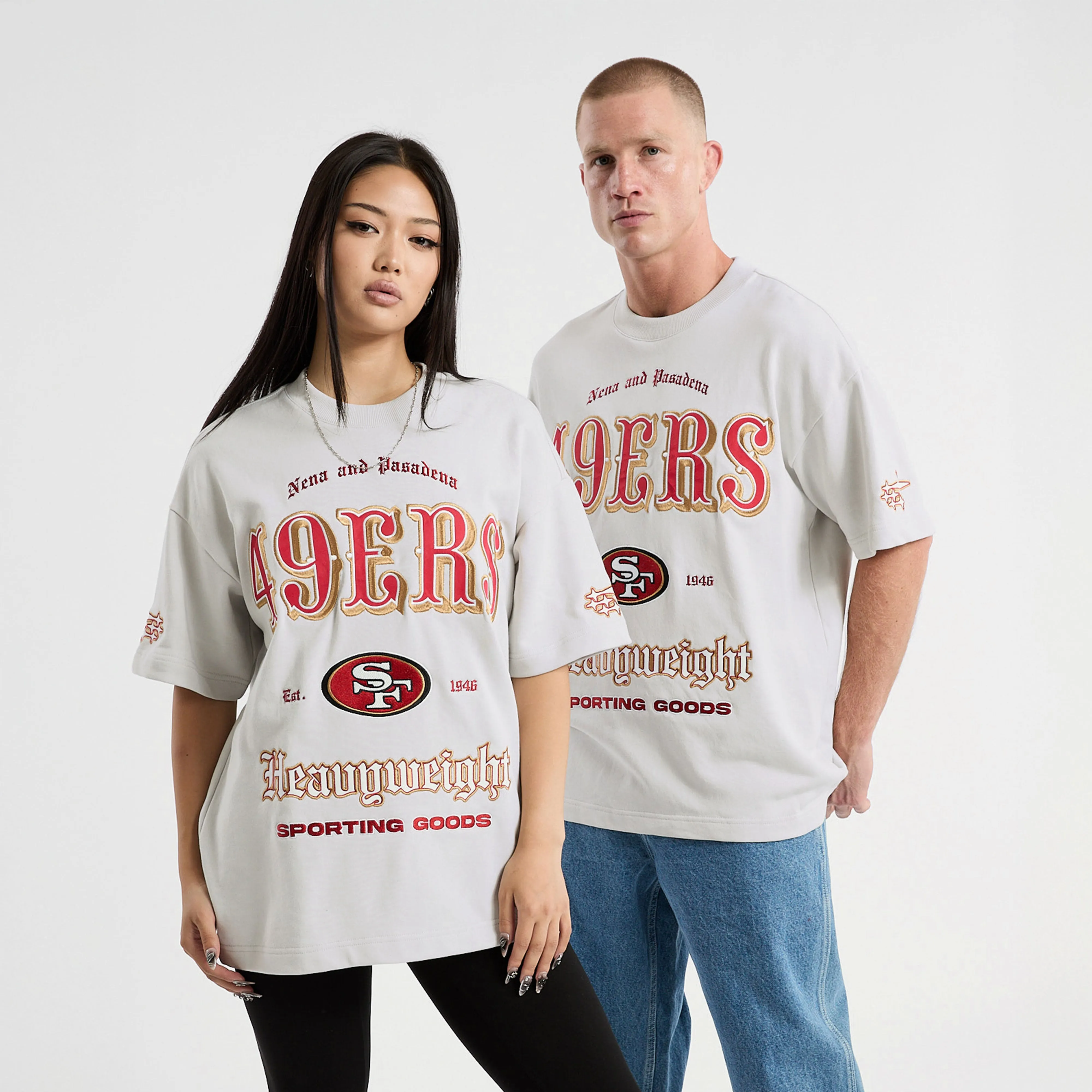 San Francisco 49ers Coach Loopback Tee Glacier Grey