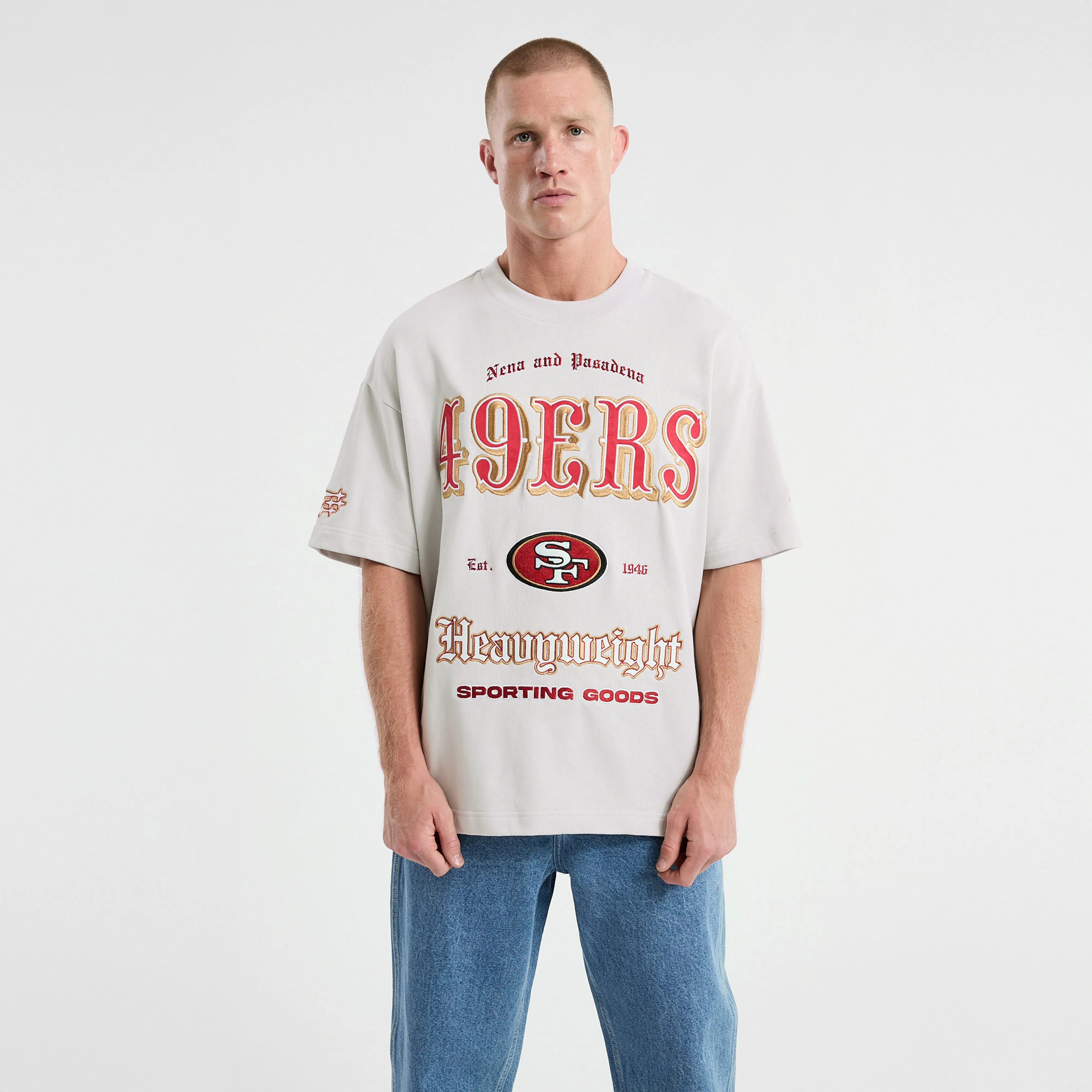 San Francisco 49ers Coach Loopback Tee Glacier Grey