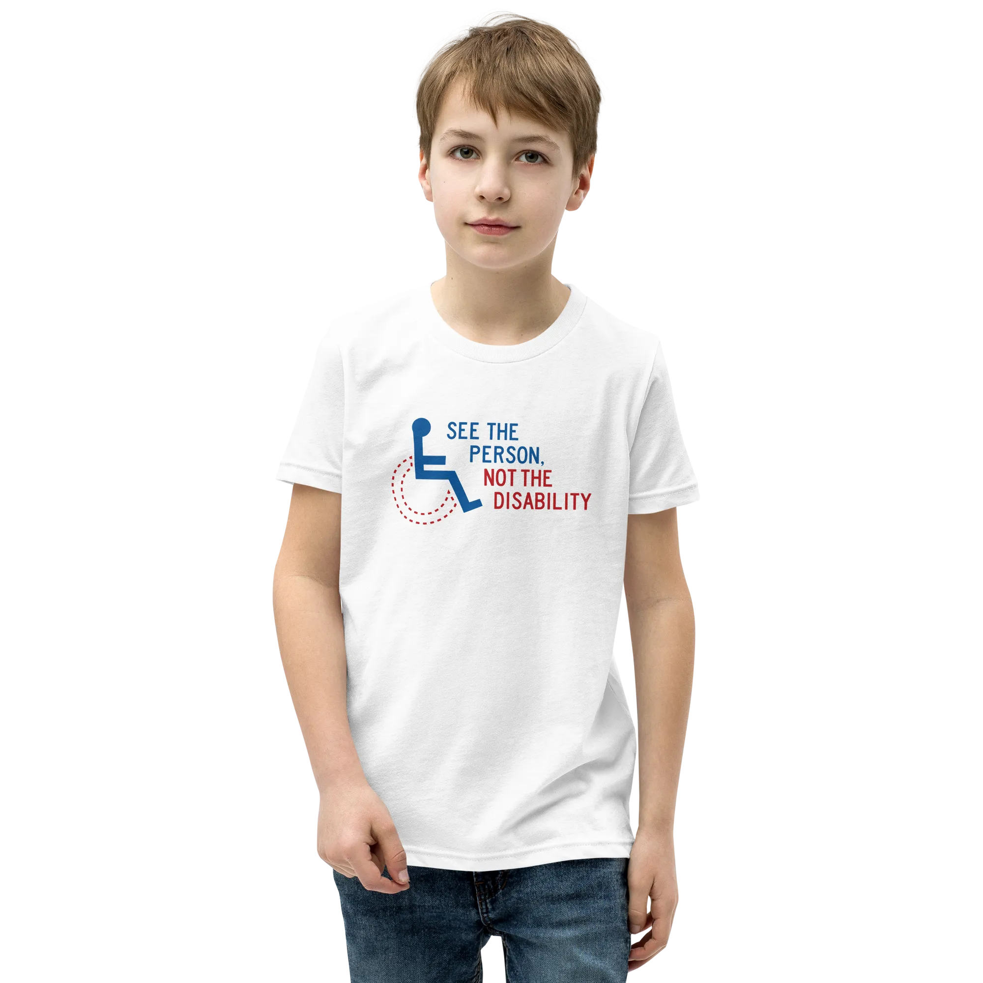See the Person, Not the Disability (Youth Light Color T-Shirts)