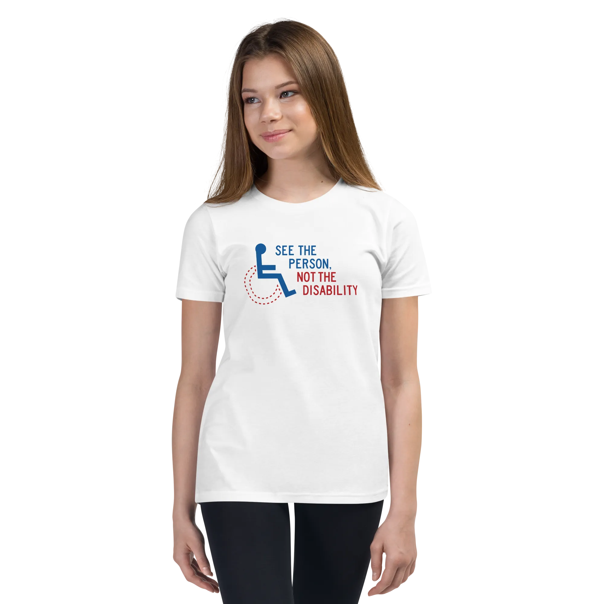 See the Person, Not the Disability (Youth Light Color T-Shirts)